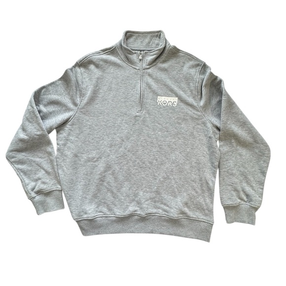 Men’s Michael Kors Gray Quarter Zip Sweater Size XXL - Picture 1 of 6